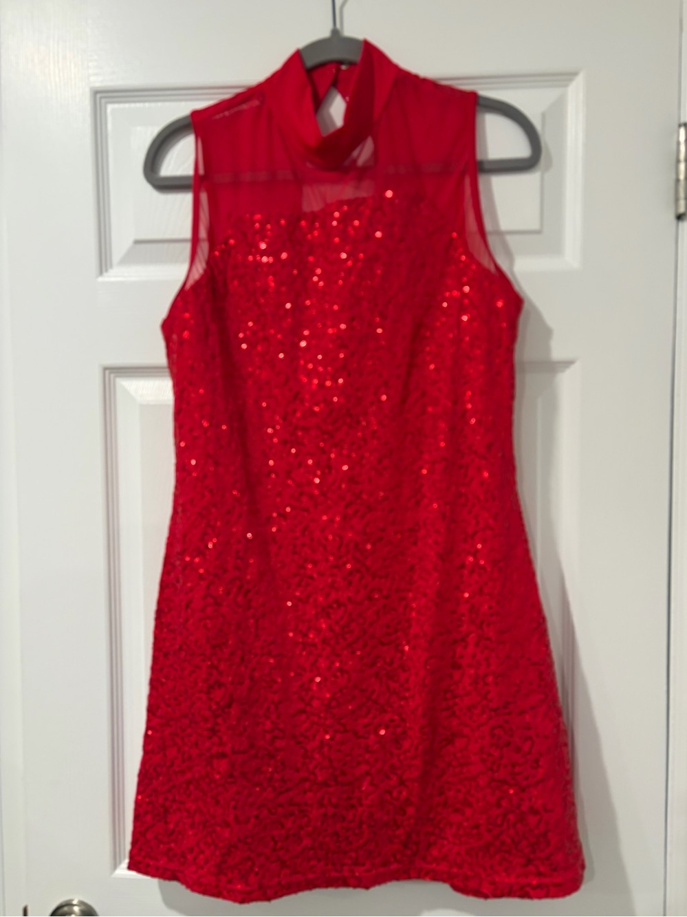 Balera Red Sequin Sleeveless Dance Costume